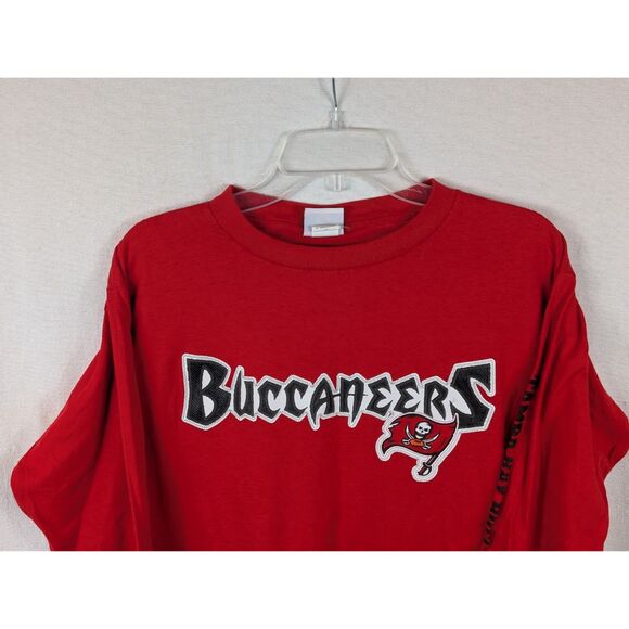 Y2K NFL Tampa Bay Buccaneers Embroidered Long Sleeve T-Shirt Men's Size Medium - Picture 2 of 12